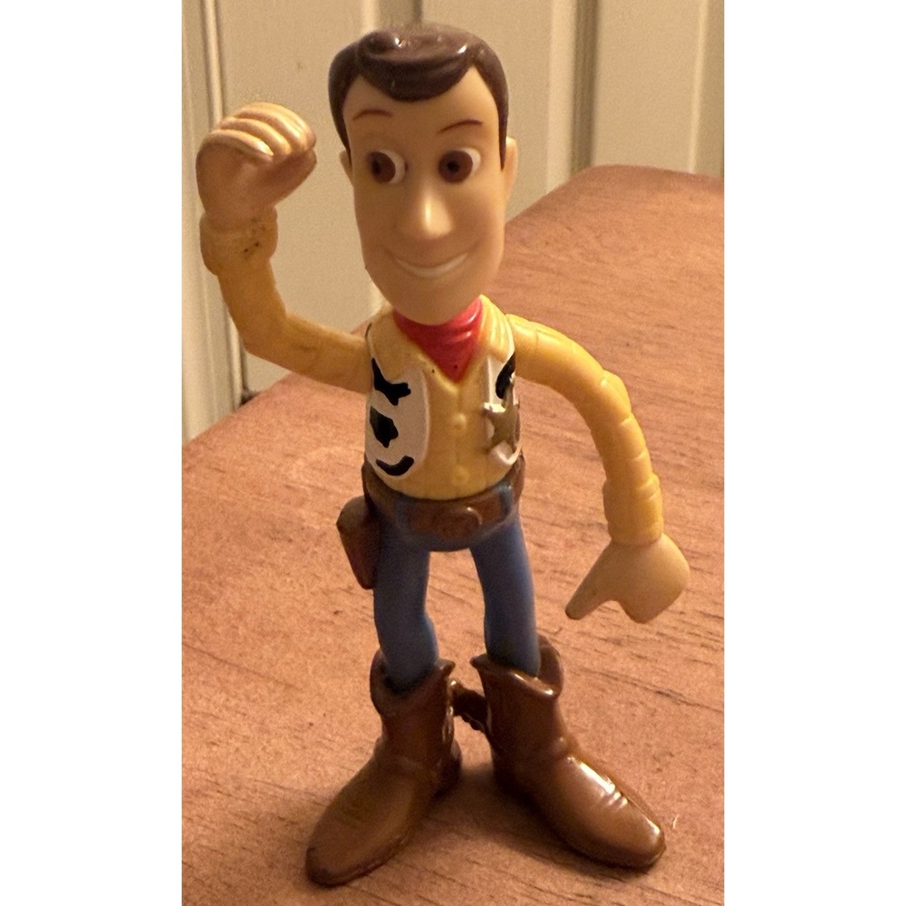 SHERIFF WOODY DISNEY TOY STORY 4" FIGURE /cake Topper VINTAGE( 1999) TOY